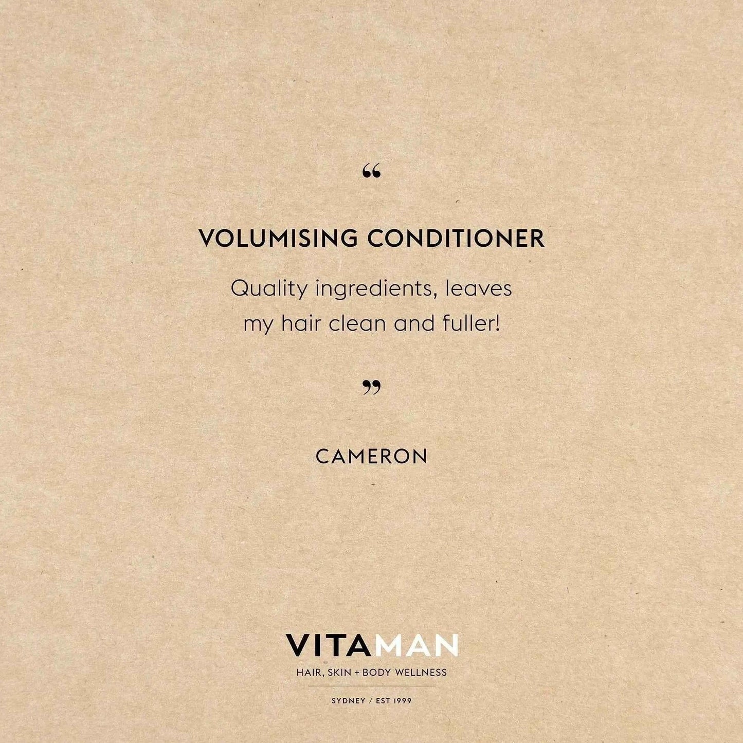 VITAMAN Australia volumising hair conditioner 250ml bottle with a sleek design for adding volume to hair.