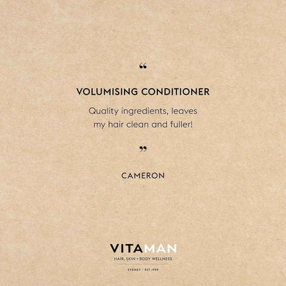 VITAMAN Australia volumising hair conditioner 250ml bottle with a sleek design for adding volume to hair.