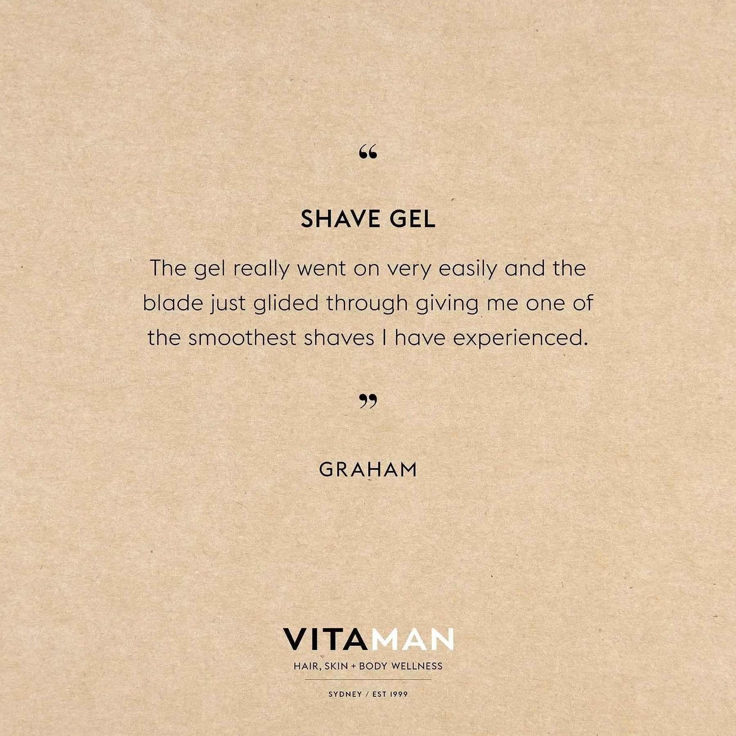 VITAMAN Australia shave gel from the Shave & Beard Care line, smooth and moisturizing for a close shave.