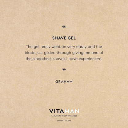VITAMAN Australia shave gel from the Shave & Beard Care line, smooth and moisturizing for a close shave.