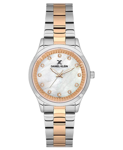 Daniel Klein Premium White MOP Dial Two Tone Watch - DK.1.13881-6 Kiwi Watches