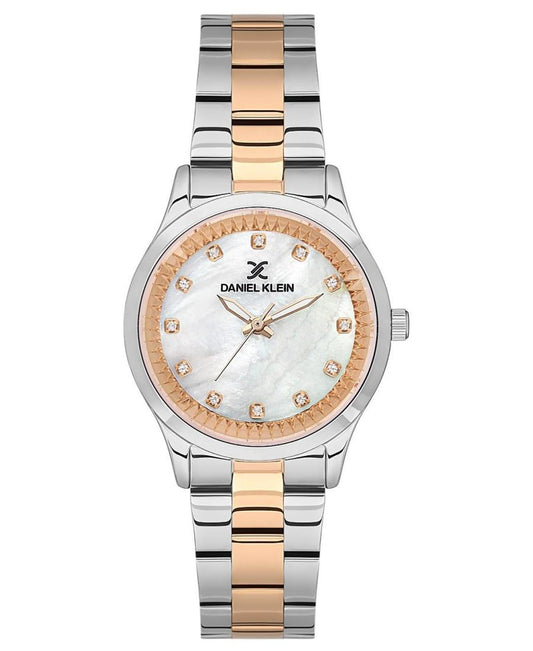 Daniel Klein Premium White MOP Dial Two Tone Watch - DK.1.13881-6 Kiwi Watches