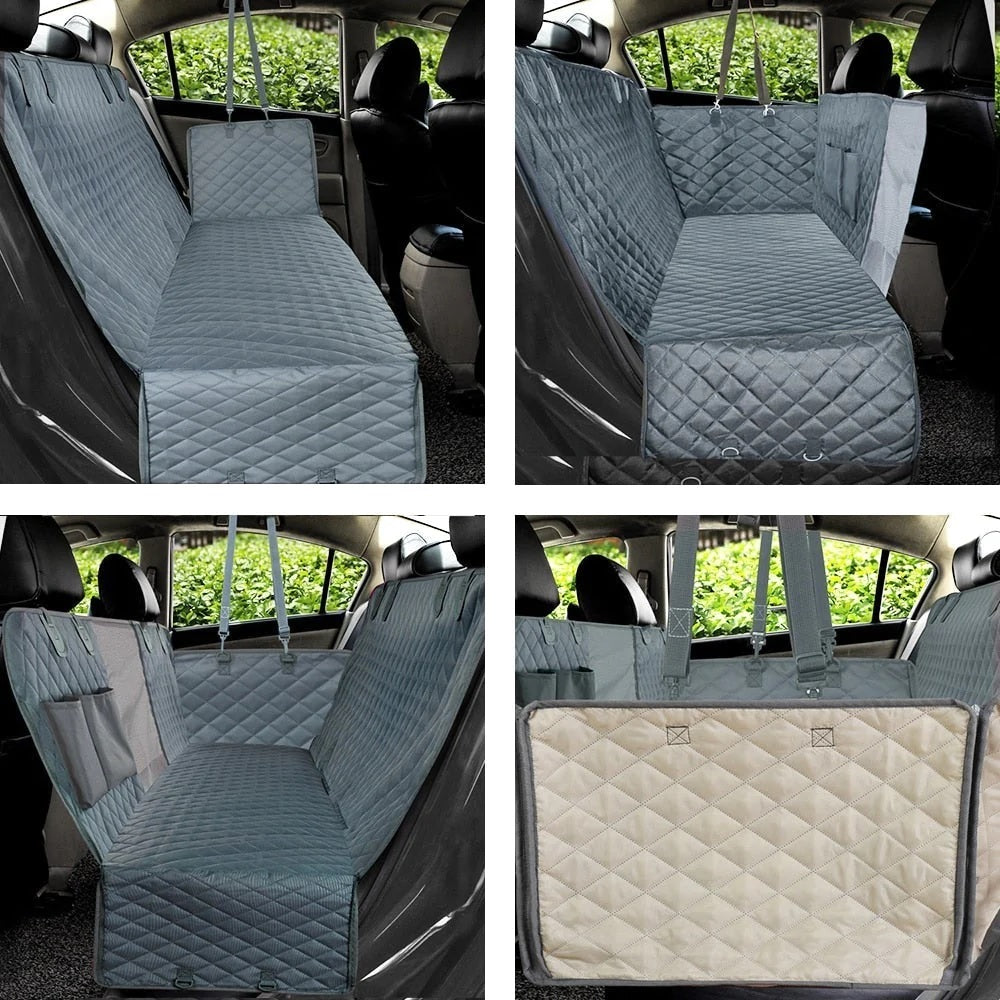 WATERPROOF PET CAR BACK SEAT PROTECTOR WITH MESH POCKET dealonline.co.nz