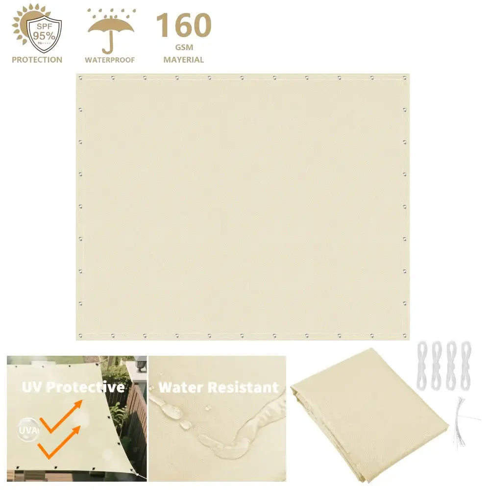 Waterproof Sunshade Sail – Square & Rectangle (4 colours available) Habicare