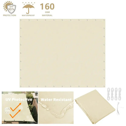 Waterproof Sunshade Sail – Square & Rectangle (4 colours available) Habicare