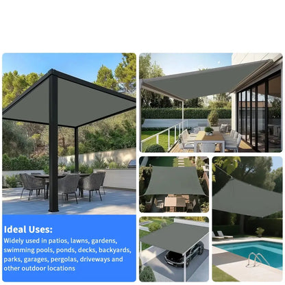 Waterproof Sunshade Sail – Square & Rectangle (4 colours available) Habicare