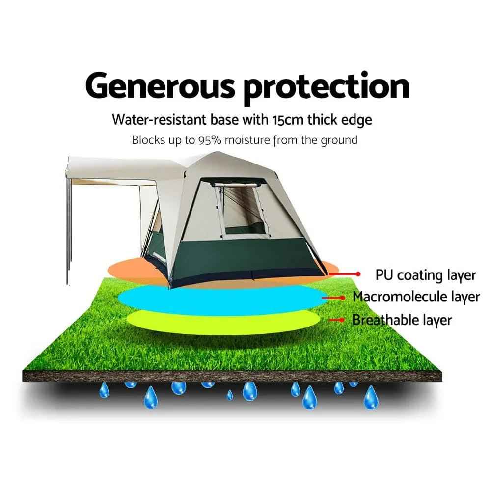 Weisshorn 4-Person Family Dome Tent | Quick Setup Camping Tent