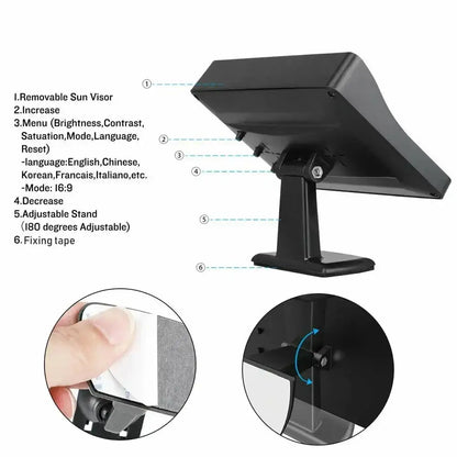 Wireless 4.3" Rear View Monitor & Parking Kit Habicare