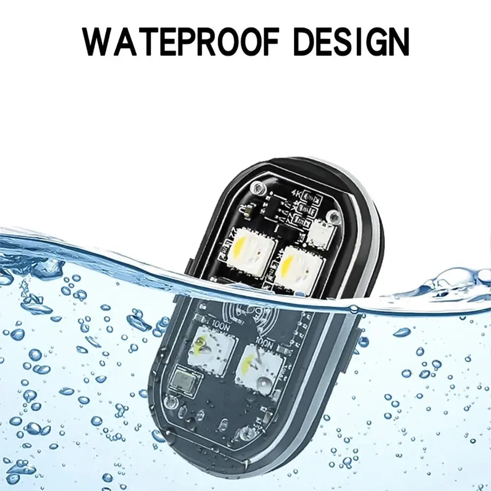 Wireless LED Strobe Lights – 8-Color Rechargeable Anti-Collision Warning Lights Habicare