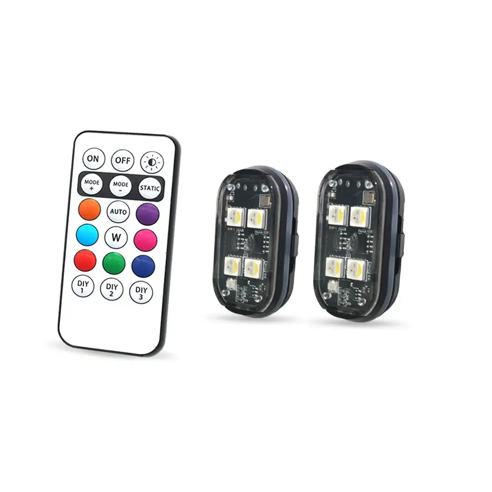 Wireless LED Strobe Lights – 8-Color Rechargeable Anti-Collision Warning Lights Habicare