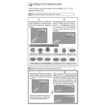 Wireless Remote Control (Heat Pump / AC Unit) Habicare
