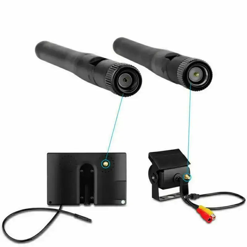 Wireless Reverse Camera Kit – 7" Monitor for Trucks, Buses & RVs with IR Night Vision Habicare