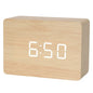 Wooden LED Digital Alarm Clock with Temperature Display & Night Light (4 colours available)