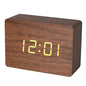 Wooden LED Digital Alarm Clock with Temperature Display & Night Light (4 colours available) Habicare