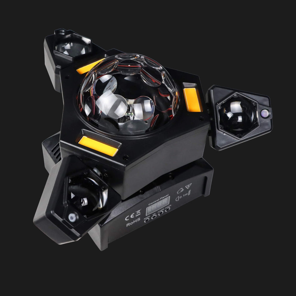 DJ Lights for Party | 3-Arm Disco Ball Laser Light with RGB Beams & DMX Control-0