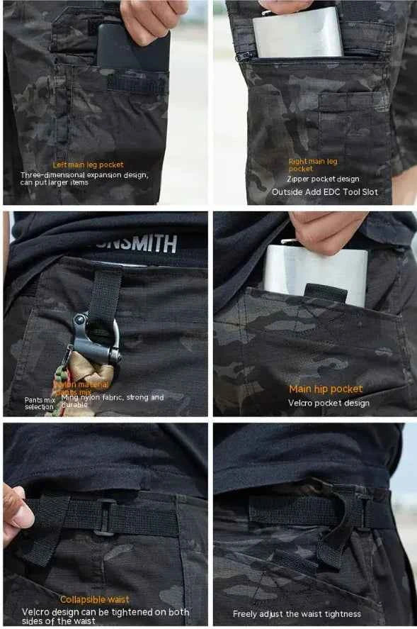 Men's Waterproof Tactical Trousers - Outdoor Cargo Pants with Fleece Lining | Plus Size Available