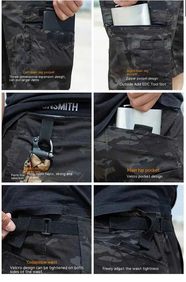 Men's Waterproof Tactical Cargo Pants - Multi-Pocket Outdoor Work Pants