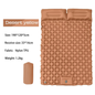 Ultralight 2 Person Inflatable Camping Sleeping Mat with Built-in Foot Pump and Pillow ECOTREK